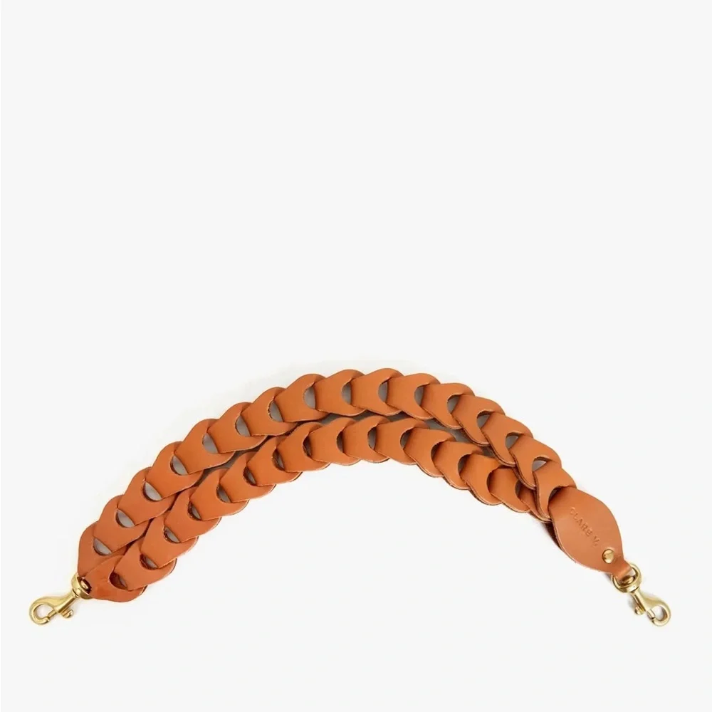 Clare V Double Veg Link Shoulder Bag Strap In Cuoio - Picture 2 of 9